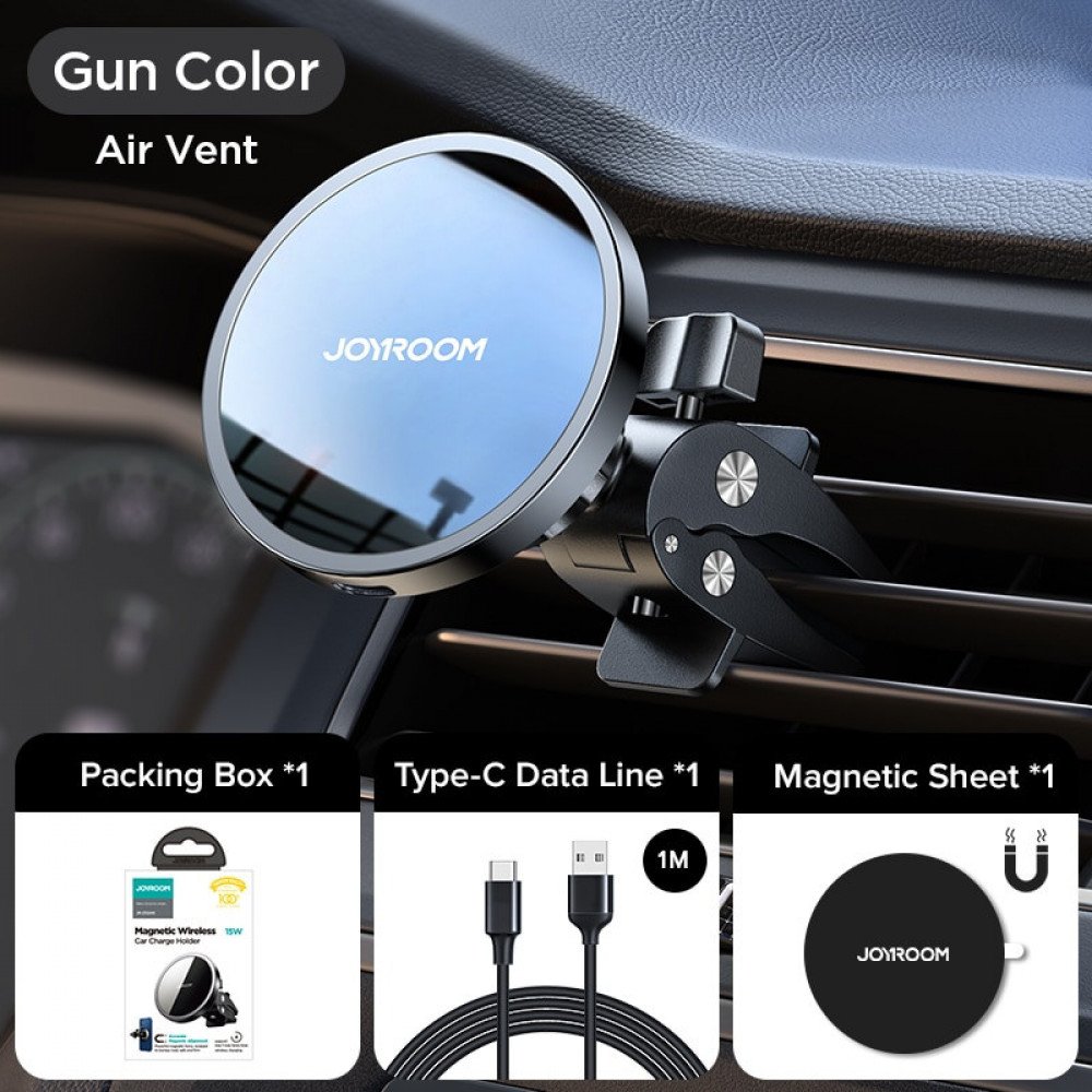 15W Qi Magnetic Car Phone Holder Wireless Charger For iPhone 13 12 Pro Max Fast Charging Car Holder For Samsung Xiaomi