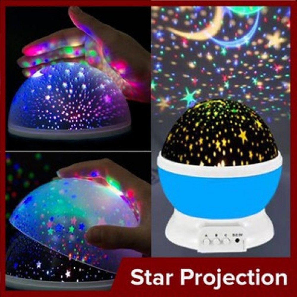 Auto Rotating Colorful Starry Moon Star Projection Light